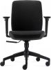 24Designs Vesta Eco 1 Bureaustoel Zwarte Stof Zwarte Kruispoot Met Wielen online kopen