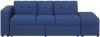 Beliani Falster Driezitsbank blauw polyester online kopen