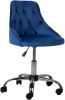 Beliani Parrish Bureaustoel blauw fluweel online kopen