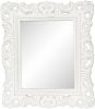 Clayre & Eef Spiegel 31x36 Cm Wit Kunstleer Rechthoek Grote Spiegel Wand Spiegel Muur Spiegel Wit Grote Spiegel Wand online kopen