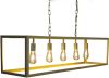 Dimehouse Industrieel Hanglamp Duncan 5 lichts Goud online kopen