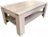 Hioshop Aboma salontafel met 1 plank eiken decor. online kopen