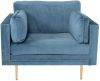 Hioshop Boom fauteuil velours blauw. online kopen