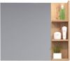 Hioshop Geo spiegel bad 3 open vakken eiken decor. online kopen