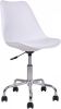 Hioshop Stan bureaustoel in wit met chromen poot. online kopen