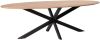 Livingfurn Ovale Eettafel 'Oslo' Acaciahout en staal, kleur Naturel, 240 x 110cm online kopen