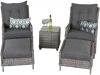 VDG Pacific verstelbare loungestoelen + Bijzettafeltje Ice Grey online kopen