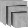 VidaXL 3 delige Tafeltjesset spaanplaat betongrijs online kopen