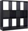 VidaXL Boekenkast 97, 5x29, 5x100 cm bewerkt hout hoogglans zwart online kopen