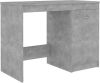 VidaXL Bureau 100x50x76 cm bewerkt hout betongrijs online kopen