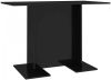 VIDAXL Eettafel 110x60x75 cm bewerkt hout hoogglans zwart online kopen