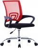 VidaXL Kantoorstoel met mesh rugleuning stof rood online kopen