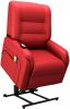 VidaXL Massagefauteuil Elektrisch Sta op stoel Kunstleer Rood online kopen
