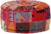 VidaXL Poef patchwork rond handgemaakt 40x20 cm katoen rood online kopen