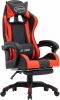 VidaXL Racestoel met voetensteun kunstleer rood en zwart online kopen