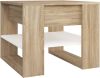 VIDAXL Salontafel 55, 5x55x45 cm bewerkt hout wit en sonoma eikenkleur online kopen