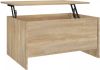 VidaXL Salontafel 80x55, 5x41, 5 cm bewerkt hout sonoma eikenkleurig online kopen