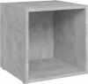 VidaXL Tv meubel 37x35x37 cm spaanplaat betongrijs online kopen