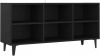 VidaXL Tv meubel met metalen poten 103, 5x30x50 cm zwart online kopen