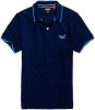 Superdry T shirts Poolside Pique Short Sleeve Polo Blauw online kopen
