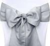 Merkloos Bruiloft Stoel Decoratie Zilveren Strik Huwelijk Stoel Versiering Bruiloft Aankleding online kopen