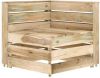 VIDAXL Tuinhoekbank pallet ge&#xEF, mpregneerd grenenhout online kopen