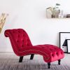 VidaXL Chaise longue fluweel rood online kopen