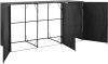 VidaXL Containerberging driedubbel 229x78x120 cm poly rattan zwart online kopen