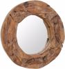 VidaXL Decoratieve spiegel rond 60 cm teakhout online kopen