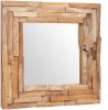 VidaXL Decoratieve spiegel vierkant 60x60 cm teakhout online kopen