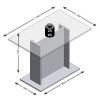 VidaXL Eettafel 110 cm betongrijs online kopen