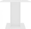 VidaXL Eettafel 80x80x75 cm spaanplaat hoogglans wit online kopen