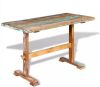 VidaXL Eettafel op voet massief gerecycled hout 120x58x78 cm online kopen