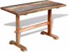 VidaXL Eettafel op voet massief gerecycled hout 120x58x78 cm online kopen