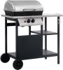 VidaXL Gasbarbecue met 3 laags zijtafel zwart en zilverkleurig online kopen
