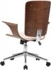 VIDAXL Kantoorstoel draaibaar kunstleer en gebogen hout cr&#xE8, me online kopen