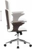 VidaXL Kantoorstoel draaibaar kunstleer en gebogen hout wit online kopen