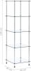 VidaXL Kastje 5 laags 40x40x130 cm gehard glas transparant online kopen