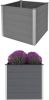 VIDAXL Plantenbak verhoogd 100x100x91 cm HKC grijs online kopen