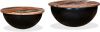 VIDAXL 2 delige Salontafelset komvormig massief gerecycled hout zwart online kopen