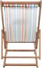 VidaXL Strandstoel inklapbaar stof en houten frame meerkleurig online kopen