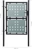 VidaXL Tuinpoort enkele deur zwart 100 x 250 cm online kopen