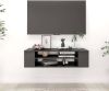 VidaXL Tv hangmeubel 100x30x26, 5 cm spaanplaat hoogglans grijs online kopen