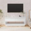 VidaXL Tv meubel 102x41x44 cm spaanplaat hoogglans wit online kopen
