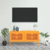 VidaXL Tv meubel 105x35x50 Cm Staal Mosterdgeel online kopen