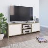 VIDAXL Tv meubel 120x30x37, 5cm bewerkt hout wit en sonoma eikenkleurig online kopen