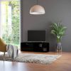 VidaXL Tv meubel 120x34x37 Cm Bewerkt Hout Hoogglans Zwart online kopen