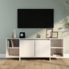 VidaXL Tv meubel 130x35x50 cm spaanplaat hoogglans wit online kopen