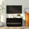 VidaXL Tv meubel 74x34x40 cm massief grenenhout zwart online kopen