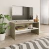 VidaXL Tv meubel 80x40x40 Cm Bewerkt Hout Wit En Sonoma Eikenkleurig online kopen